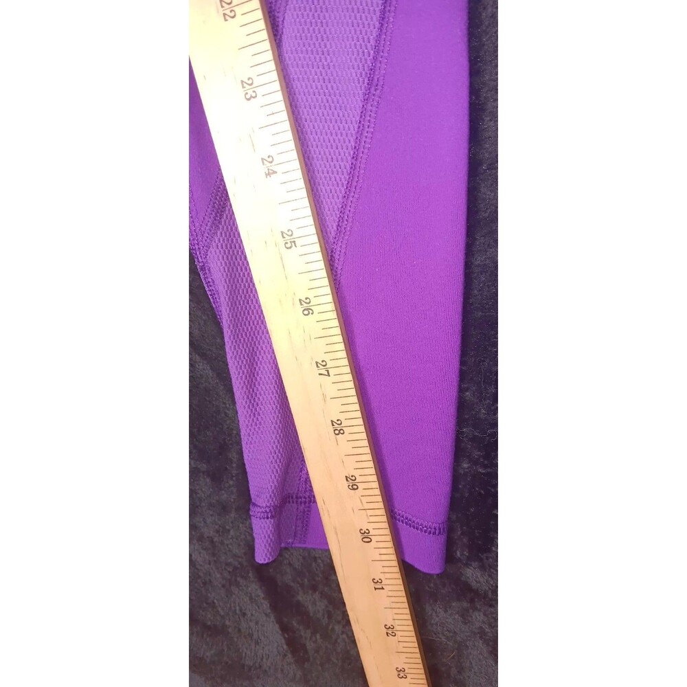 Lululemon High Rise Crossover Waist Mesh Panel Tights S Purple Yoga Athletic Gym - Picture 8 of 10